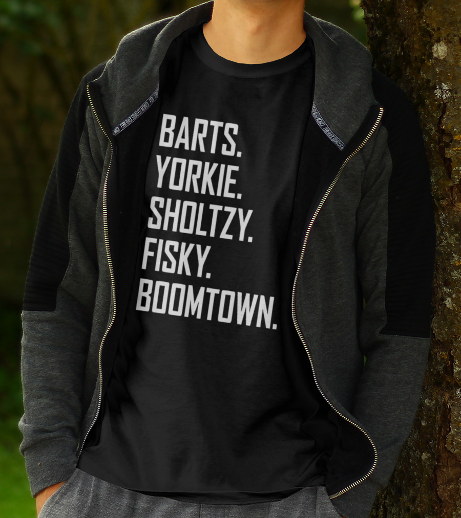 Barts Yorkie Sholtzy Fisky Boomtown Text Sequence T-Shirt