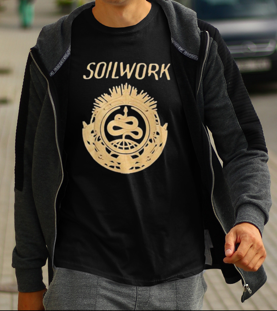 SOILWORK Snake Emblem With Globe And Wreath T-Shirt