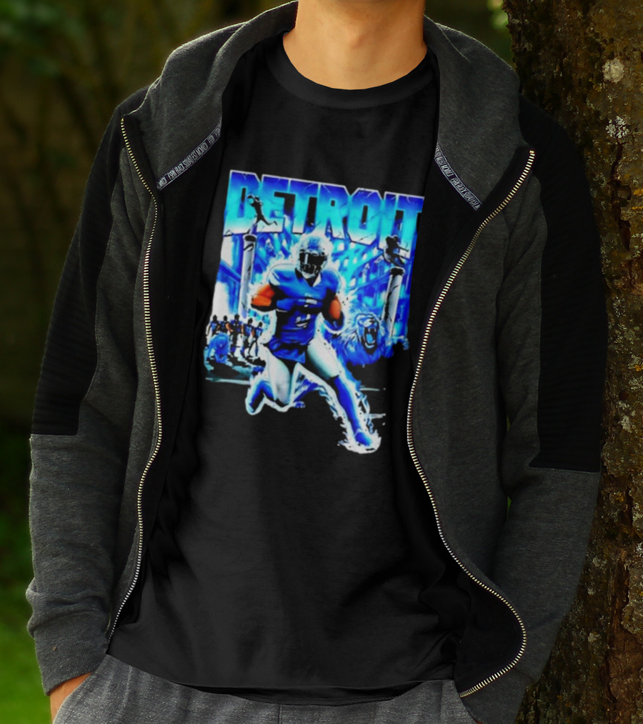 Detroit Football Lions Player Dynamic Action Official Merchandise T-Shirt