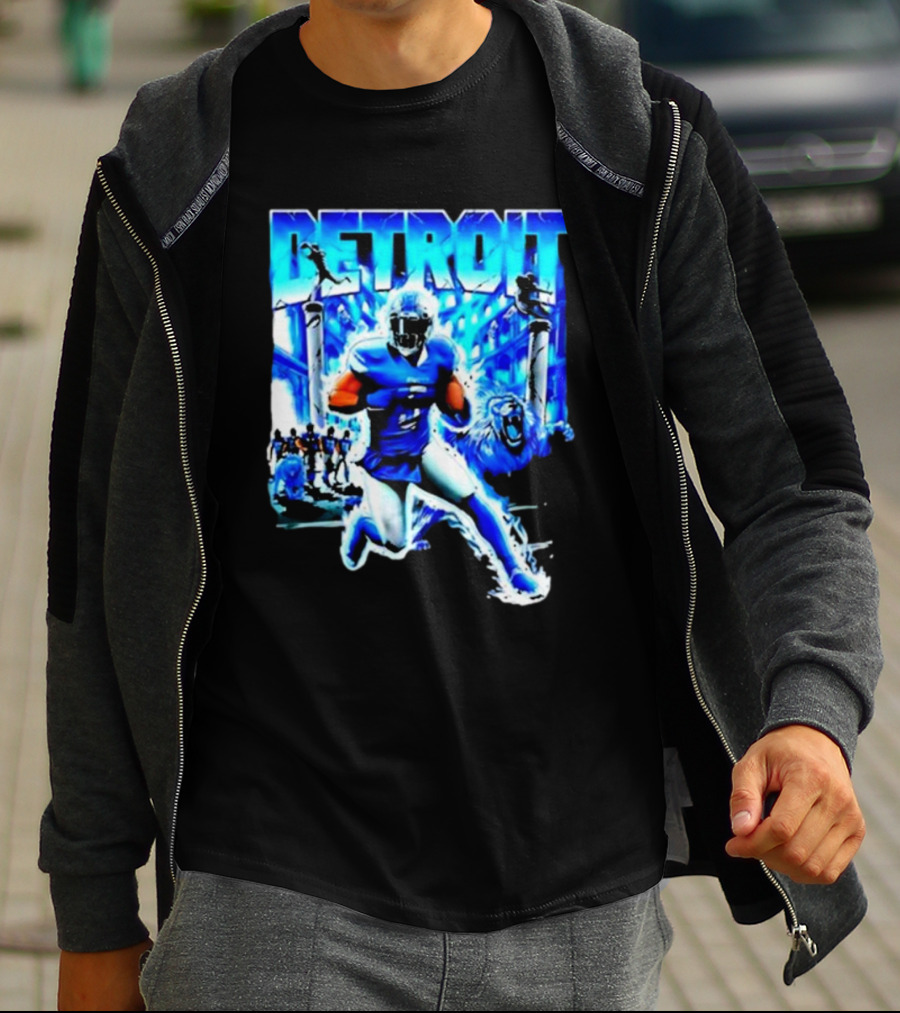 Detroit Football Lions Player Dynamic Action Official Merchandise T-Shirt