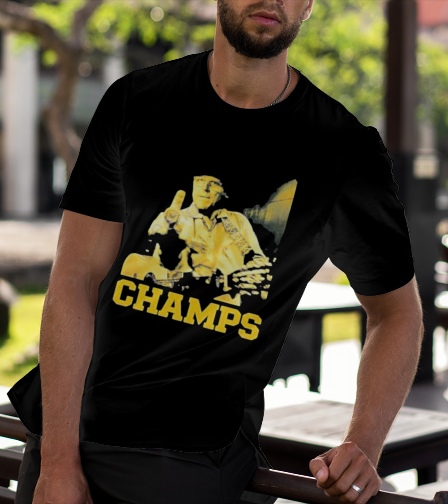 Taylor Lewan Champs Yellow Guitar Western T-Shirt