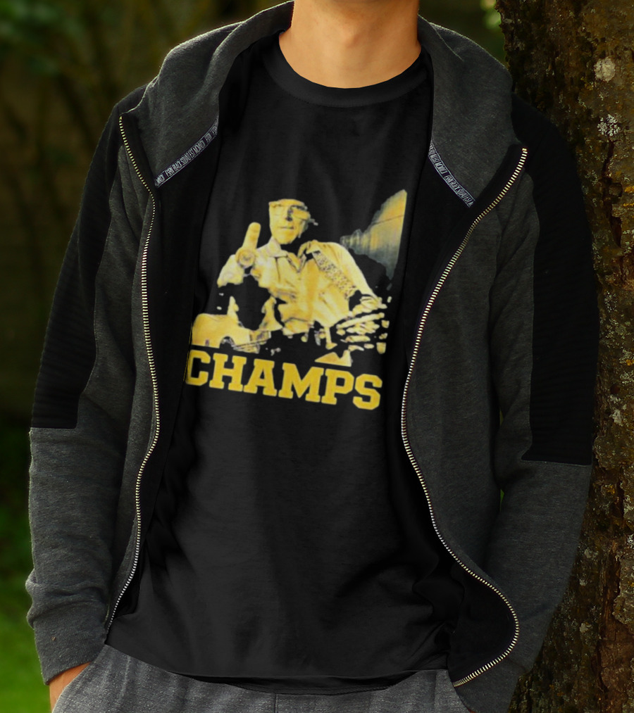 Taylor Lewan Champs Yellow Guitar Western T-Shirt