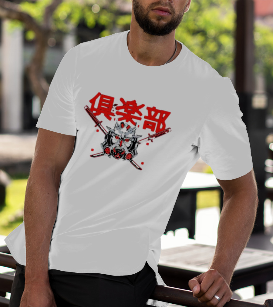 The O C Youth Samurai Helmet With Swords Japanese Text T-Shirt
