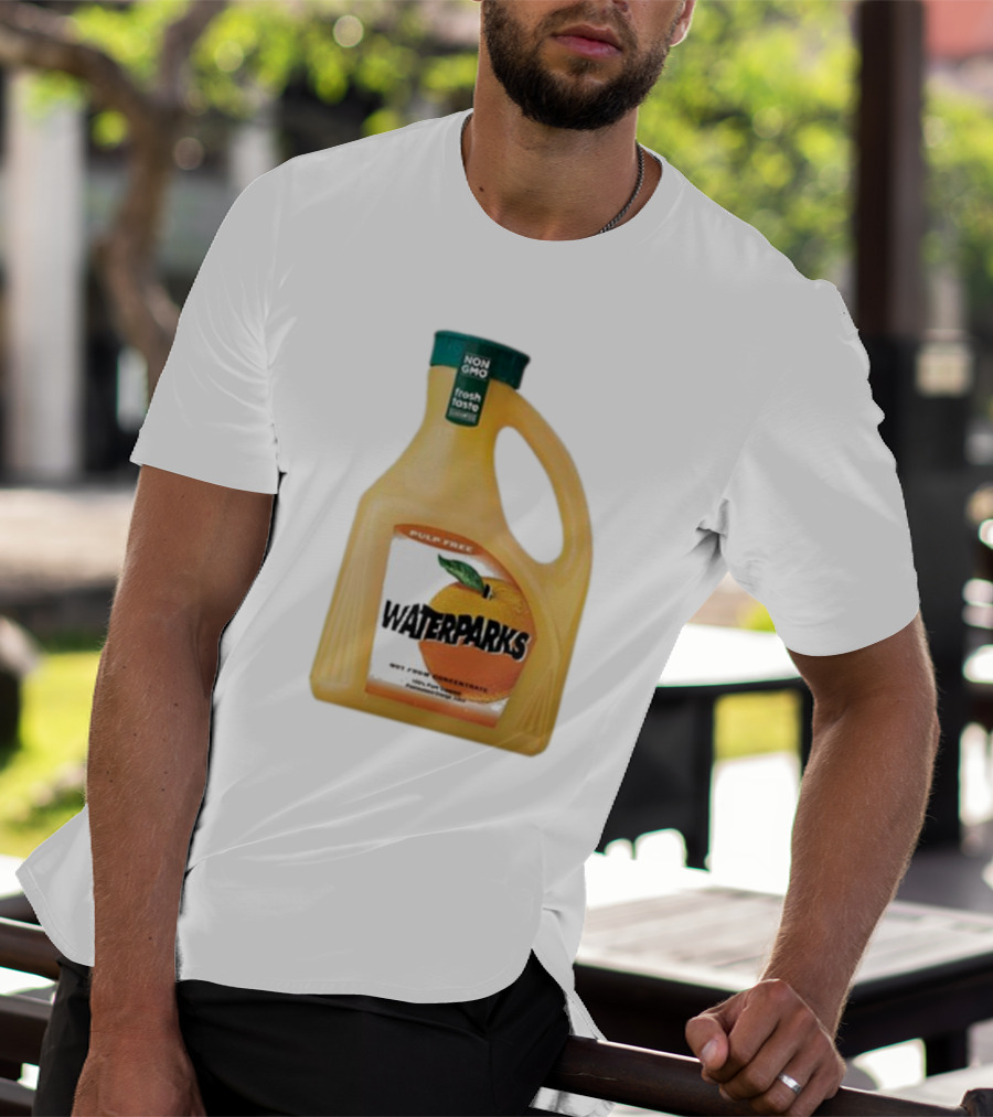 Waterparks Pulp Free Non GMO Orange Juice Fresh Taste T-Shirt