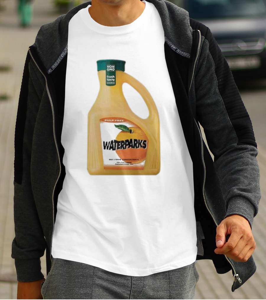 Waterparks Pulp Free Non GMO Orange Juice Fresh Taste T-Shirt