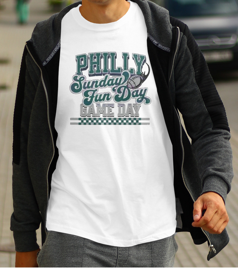 Philadelphia Eagles Philly Sunday Fun Day Game Day Football T-Shirt