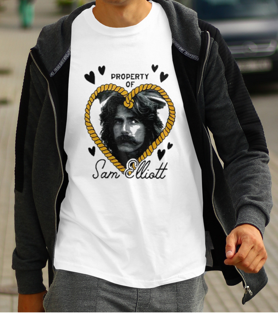 Property Of Sam Elliott Heart Rope T-Shirt