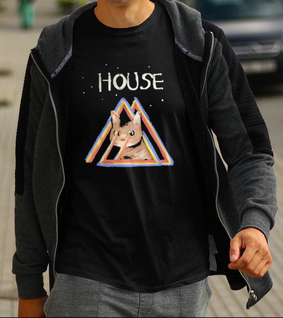 House Rainbow Triangle Cat T-Shirt