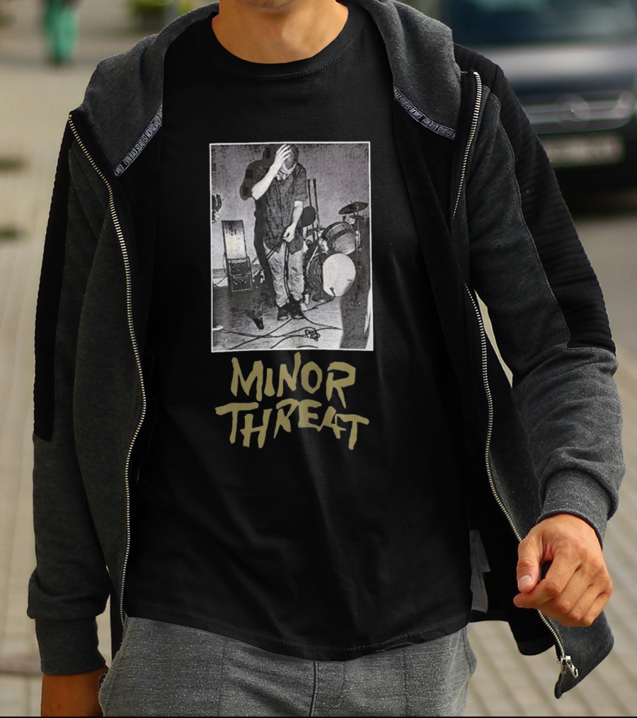 Minor Threat Vintage Photo Ian MacKaye Band Performance T-Shirt