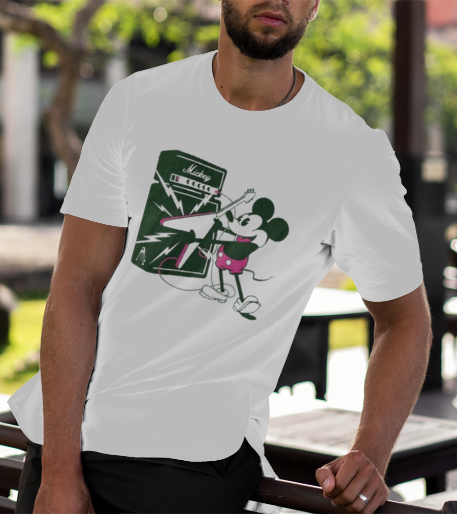 Rocker Mickey Electric Guitar Amplifier By Kii Arens T-Shirt