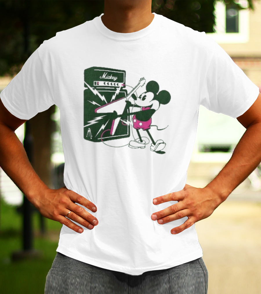Rocker Mickey Electric Guitar Amplifier By Kii Arens T-Shirt