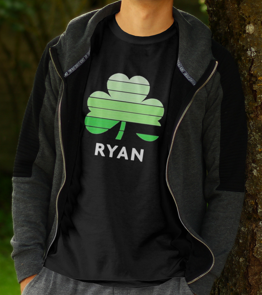 Ryan Vintage Irish Family Name With Clover T-Shirt