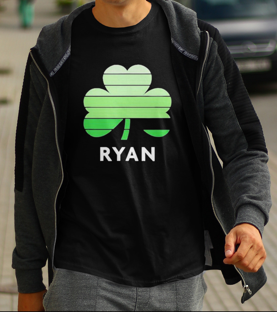 Ryan Vintage Irish Family Name With Clover T-Shirt