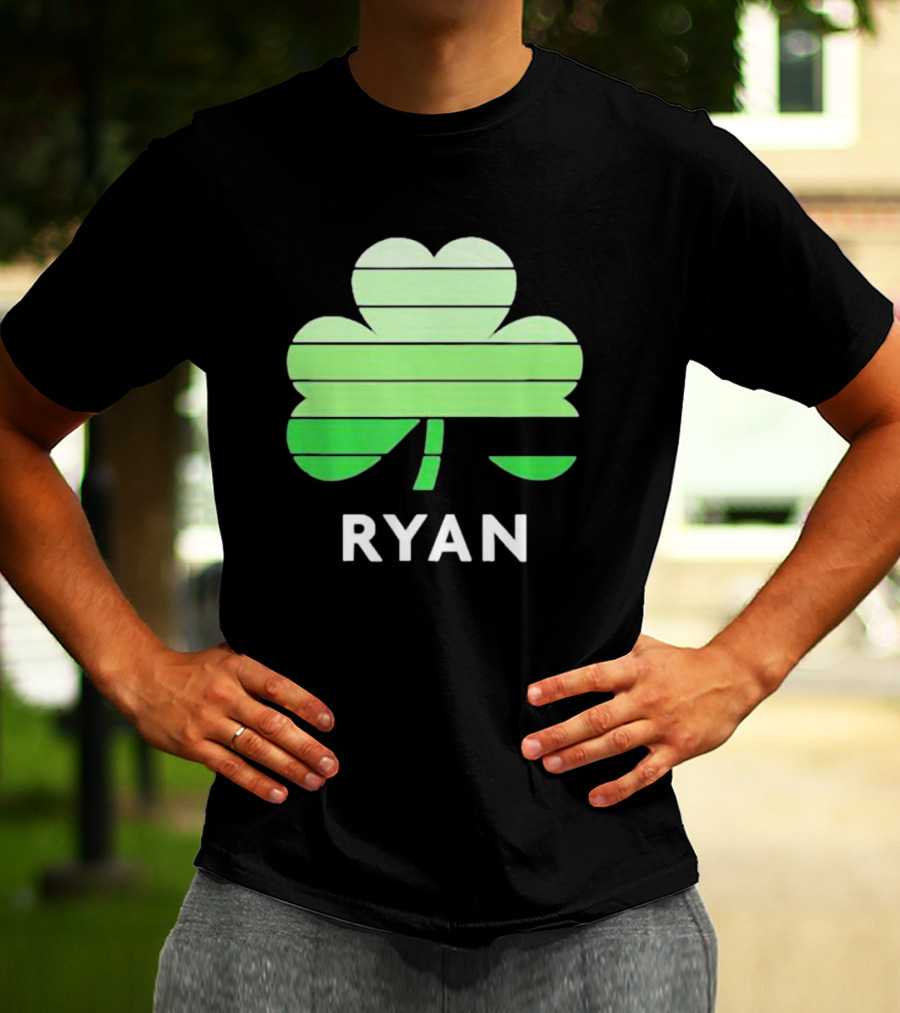 Ryan Vintage Irish Family Name With Clover T-Shirt