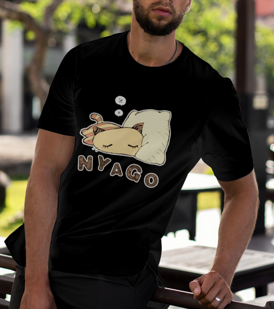 Sanrio Nyago Sleeping Cat Zzz Pillow T-Shirt