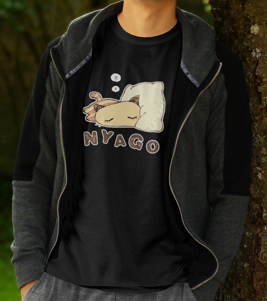 Sanrio Nyago Sleeping Cat Zzz Pillow T-Shirt
