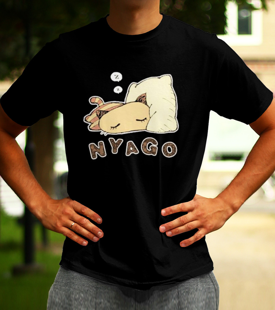 Sanrio Nyago Sleeping Cat Zzz Pillow T-Shirt