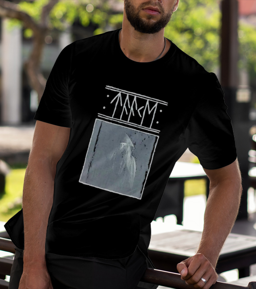 Taake Stridens Hus Nordic Runes Monochrome T-Shirt