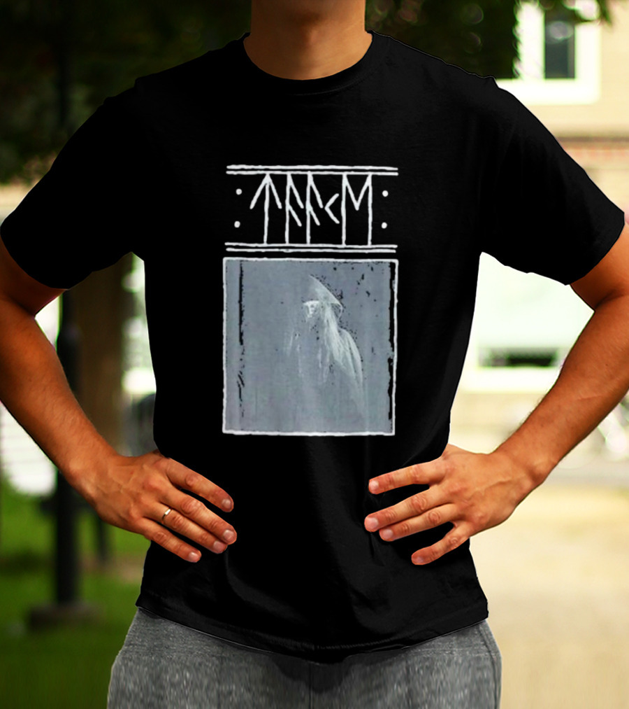 Taake Stridens Hus Nordic Runes Monochrome T-Shirt