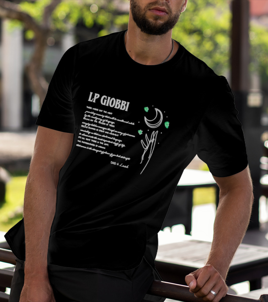 LP Giobbi Dad And Leah Poem With Moon And Stars T-Shirt