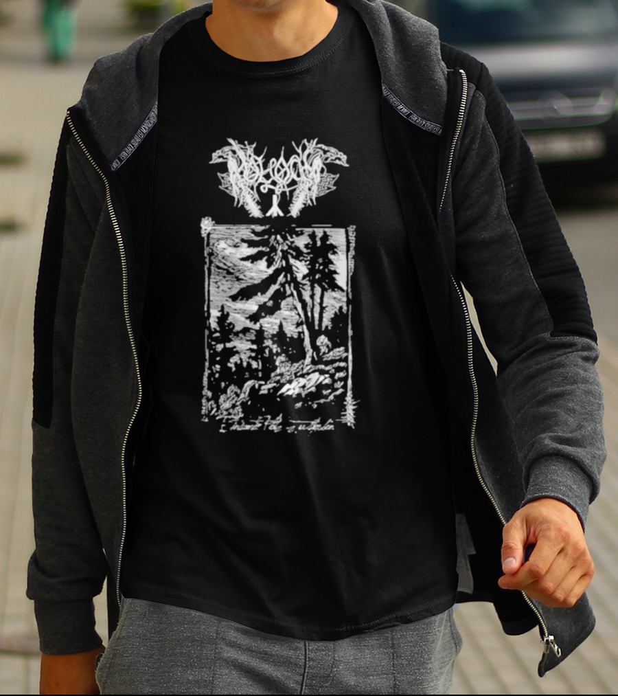 Moloch Einsamer Platz Zu Sterben Black Metal Forest Scene T-Shirt