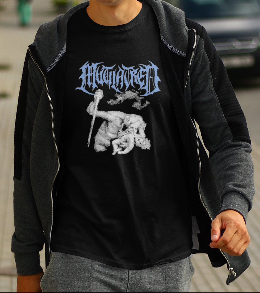 Mutilatred Eroded Brain Grim Figure And Child Fantasy T-Shirt