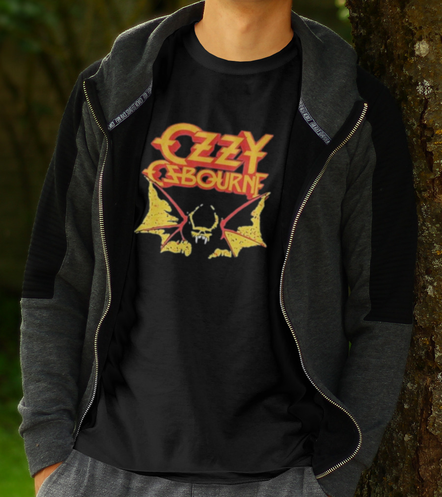 Ozzy Osbourne Bat Logo With Yellow T-Shirt