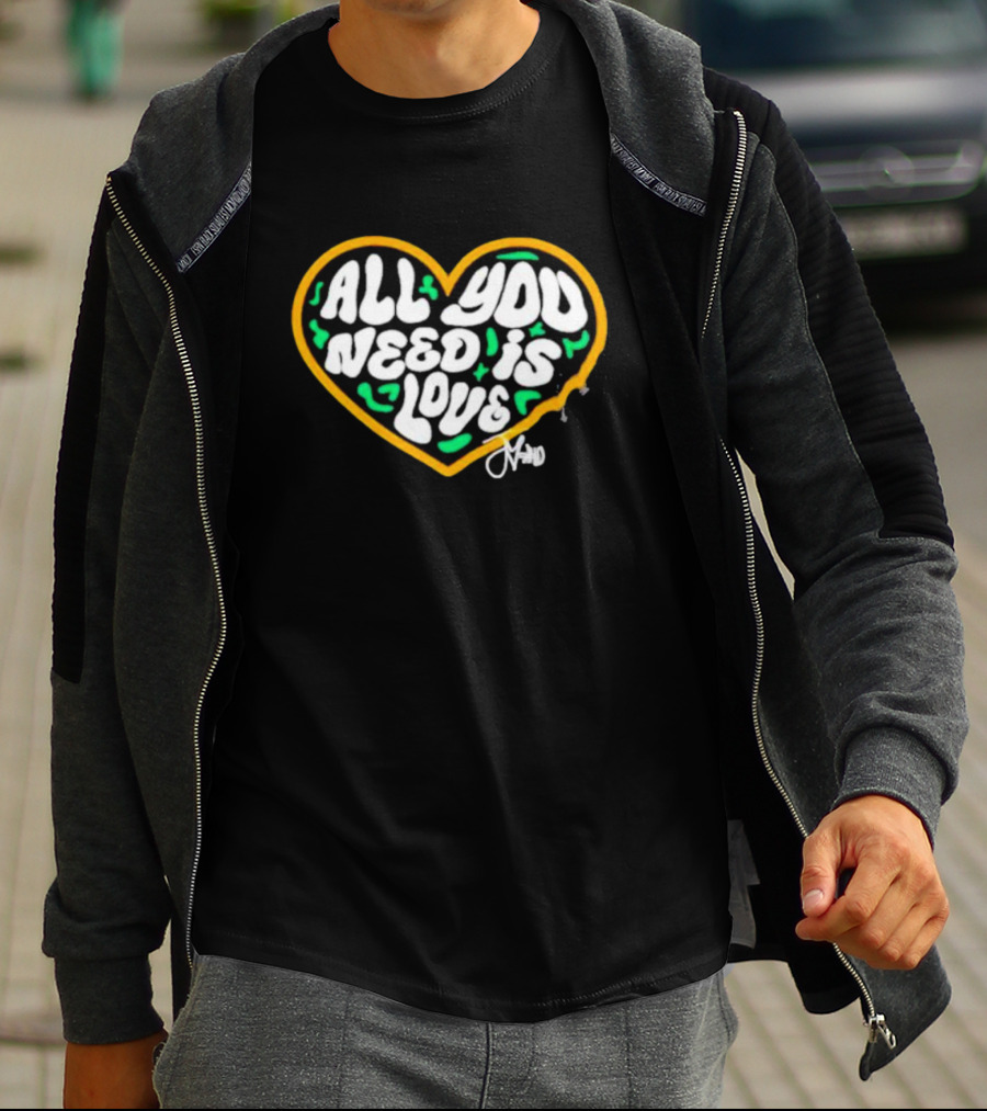Packer All You Need Is Love Heart T-Shirt