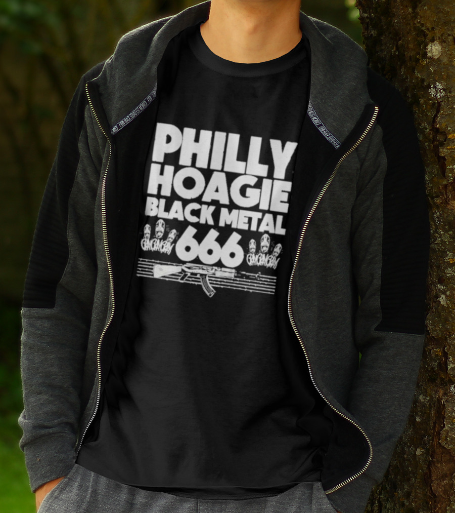 PHILLY HOAGIE BLACK METAL 666 GAN GAN GAN AK-47 T-Shirt