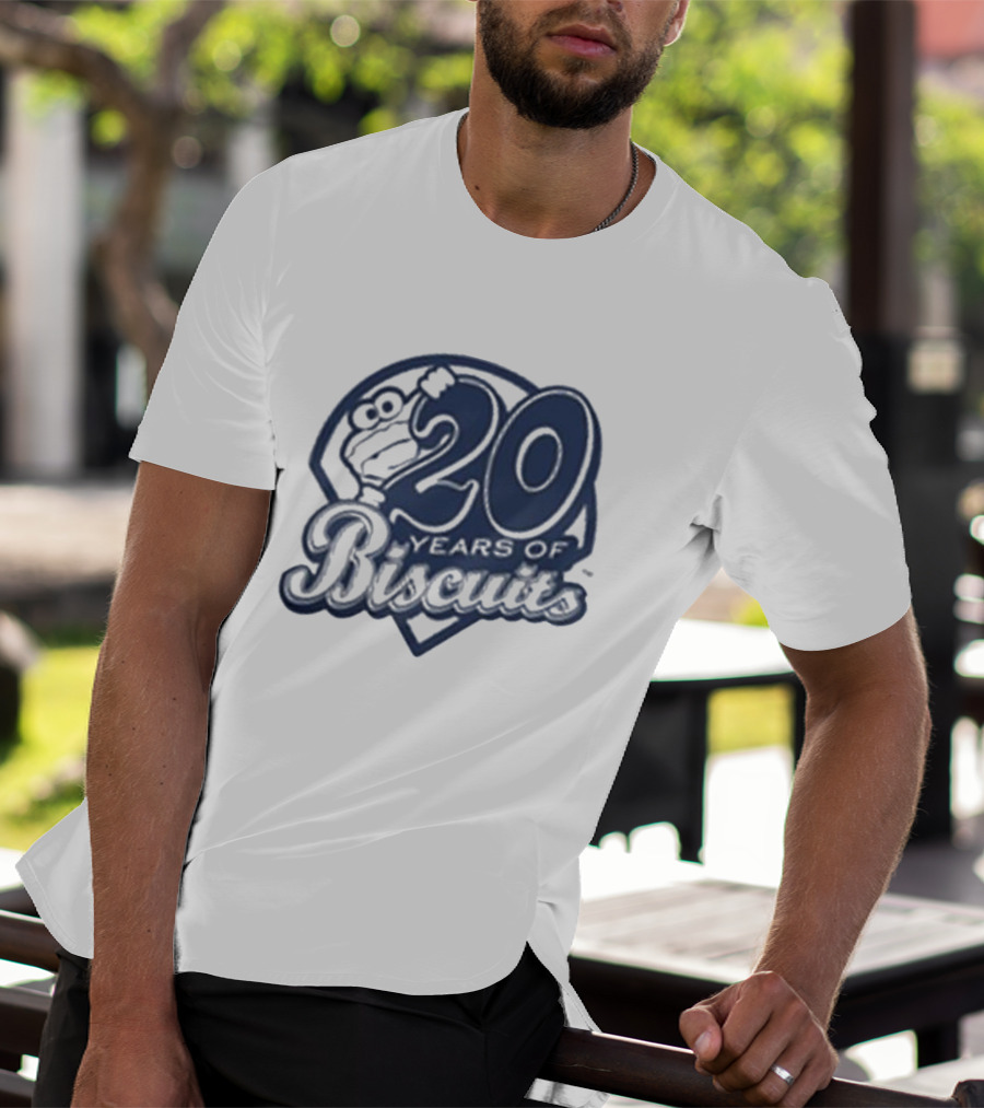 20 Years Of Biscuits Baseball Theme T-Shirt