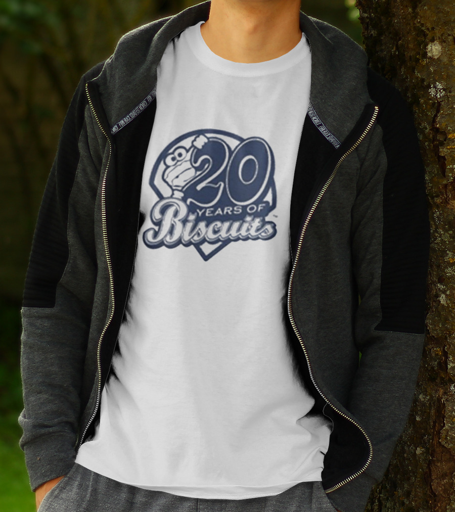 20 Years Of Biscuits Baseball Theme T-Shirt