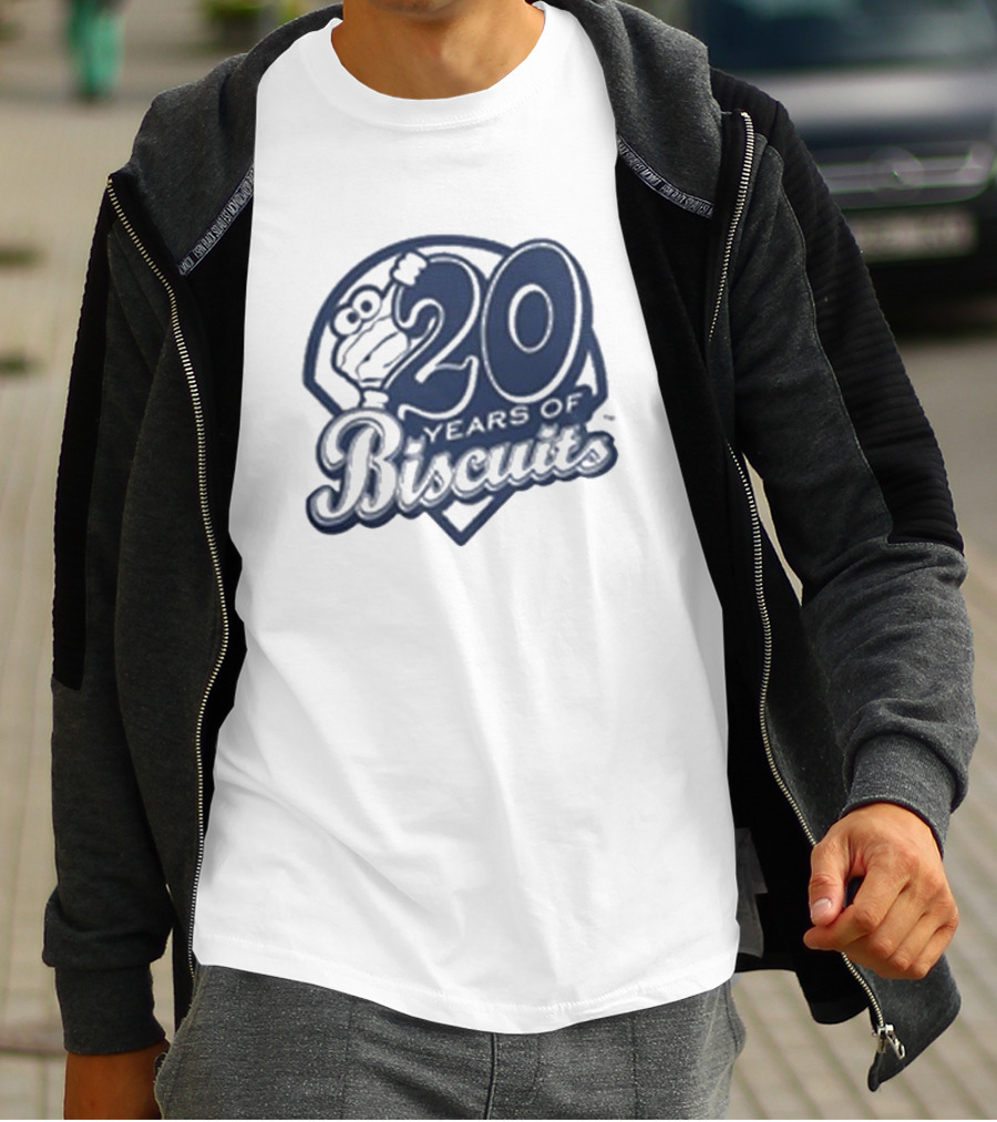 20 Years Of Biscuits Baseball Theme T-Shirt