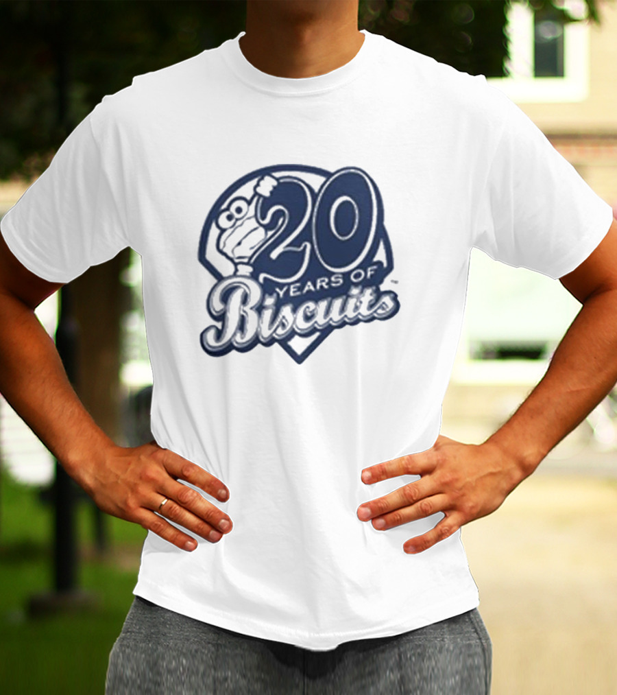 20 Years Of Biscuits Baseball Theme T-Shirt