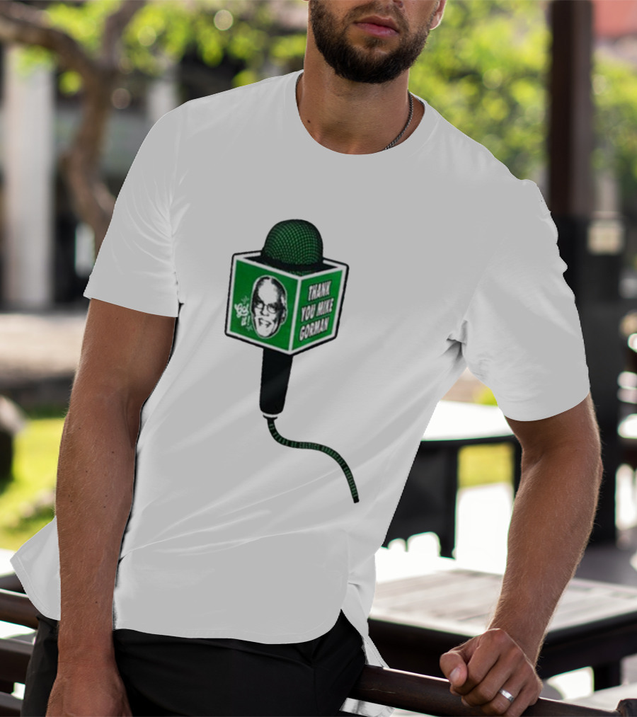 Celtics Thank You Mike Gorman Microphone T-Shirt