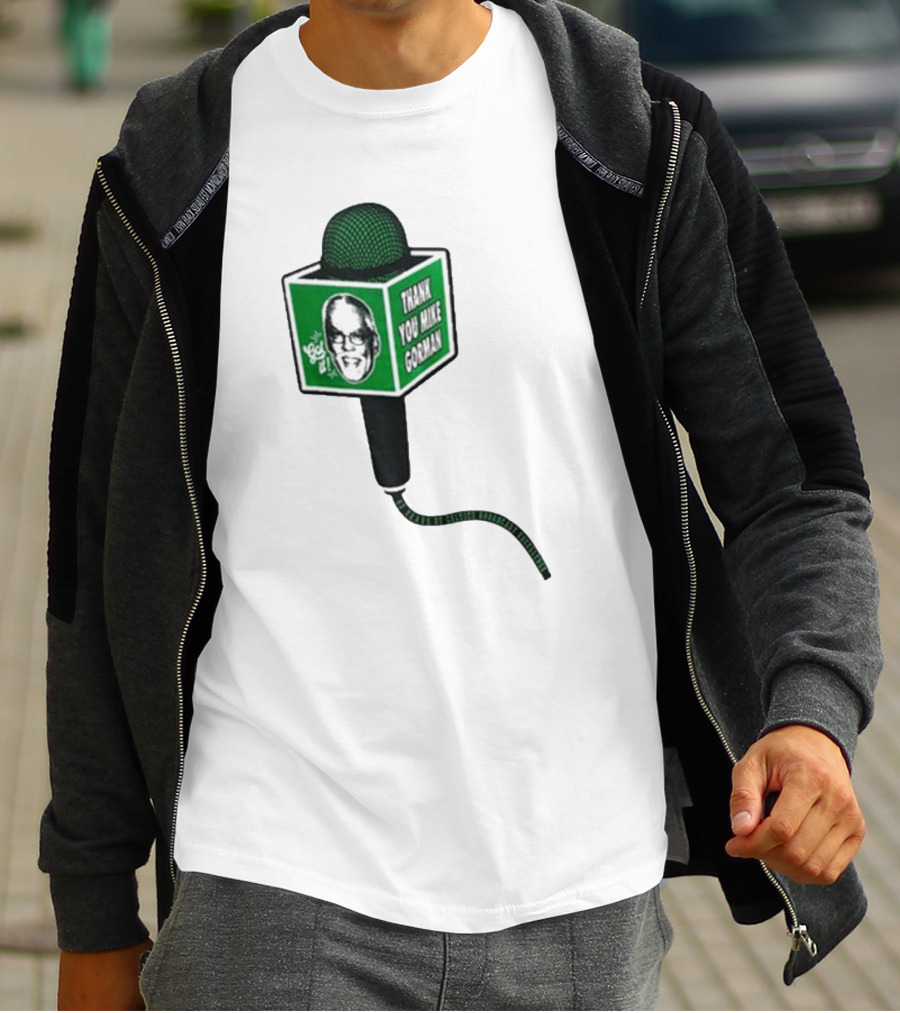 Celtics Thank You Mike Gorman Microphone T-Shirt