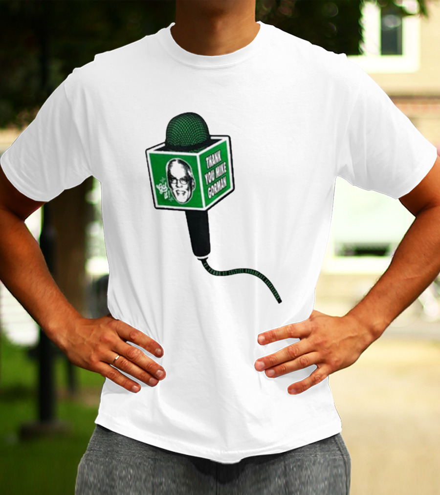Celtics Thank You Mike Gorman Microphone T-Shirt