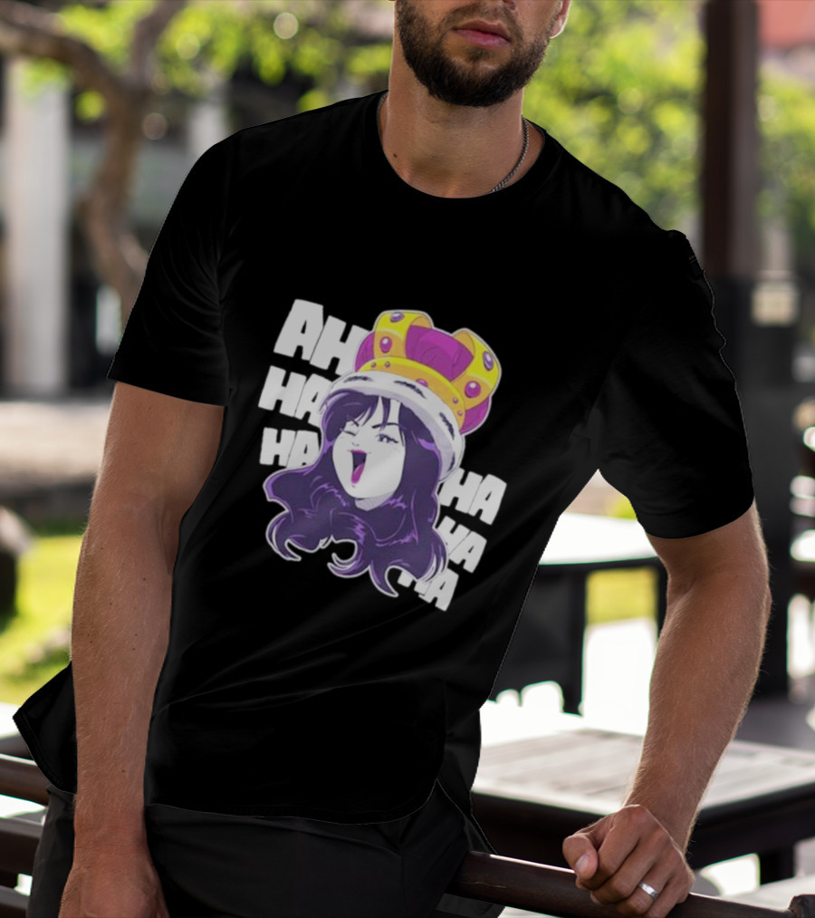 Ms Sakura Haha King Crown Laugh T-Shirt