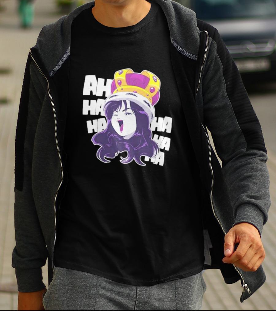 Ms Sakura Haha King Crown Laugh T-Shirt