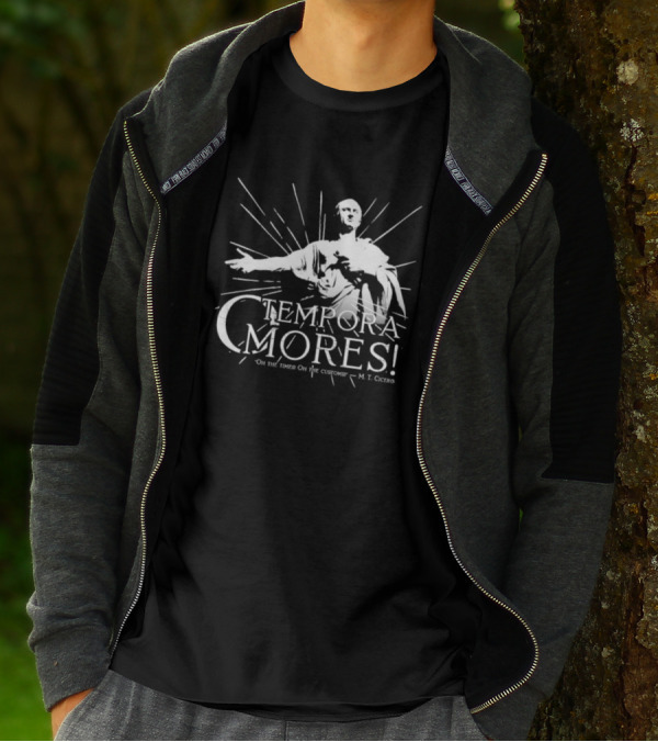Tempora Mores Oh The Times Oh The Customs M T Cicero Roman Statue T-Shirt