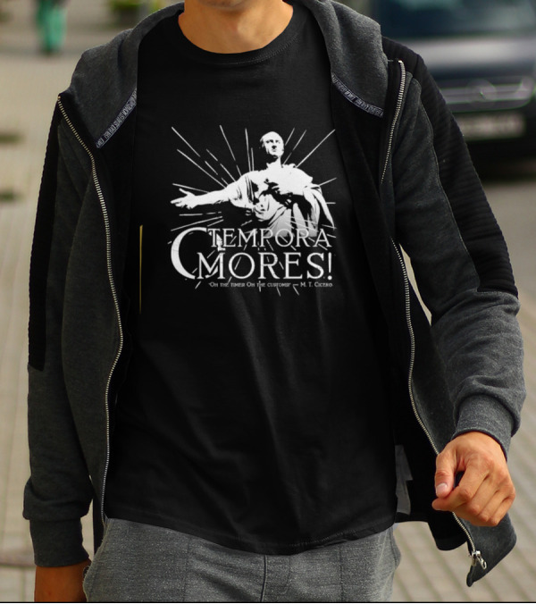 Tempora Mores Oh The Times Oh The Customs M T Cicero Roman Statue T-Shirt