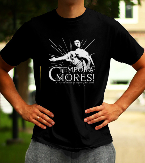 Tempora Mores Oh The Times Oh The Customs M T Cicero Roman Statue T-Shirt