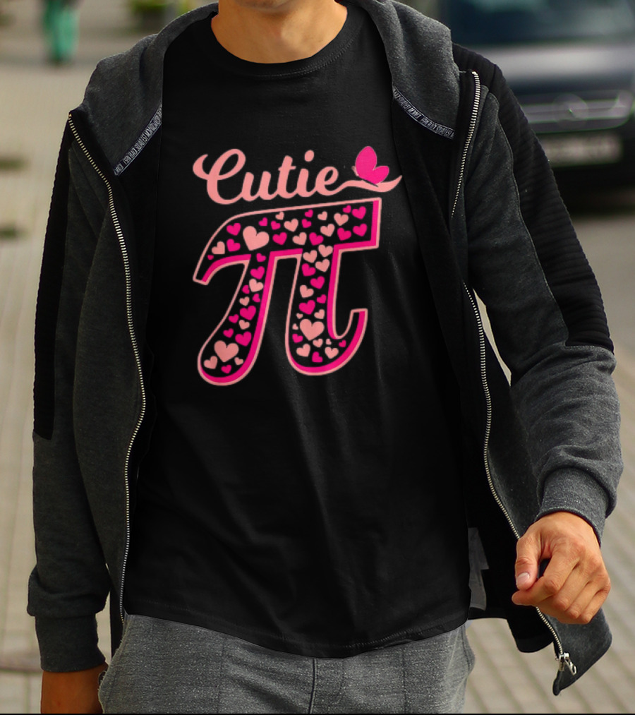 Cutie Pi Day Women Kids Men Toddler Math Teacher Butterfly Hearts T-Shirt