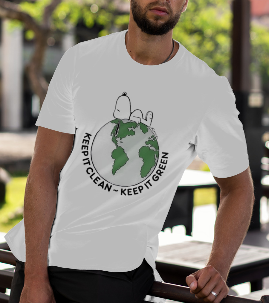 Keep It Clean Keep It Green Snoopy Earth Day T-Shirt