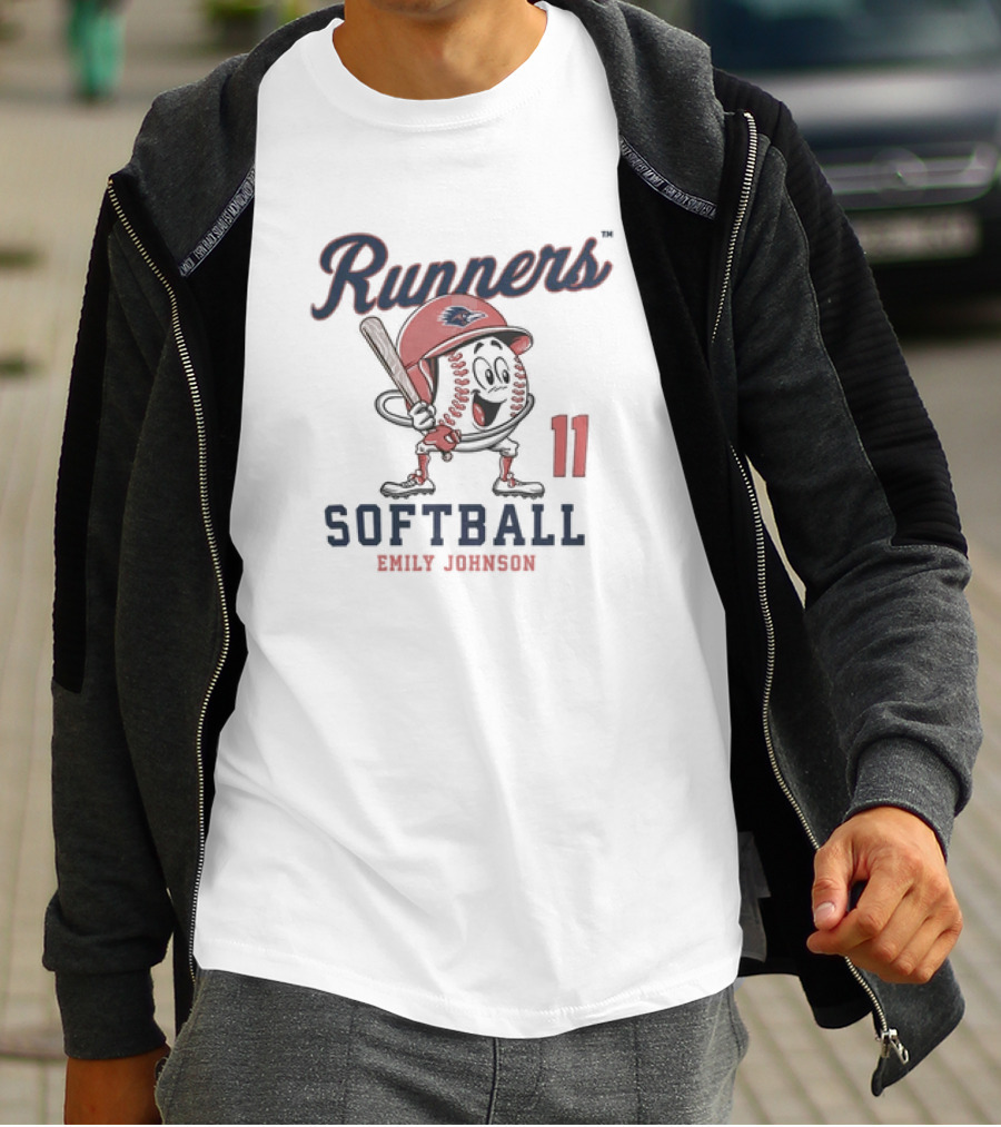 Runners Softball Emily Johnson 11 Shersey Fashion T-Shirt
