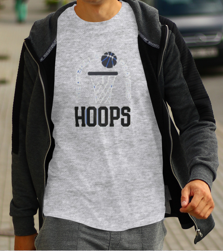 Meatballs Prayers Hoops Basketball Theme Association T-Shirt