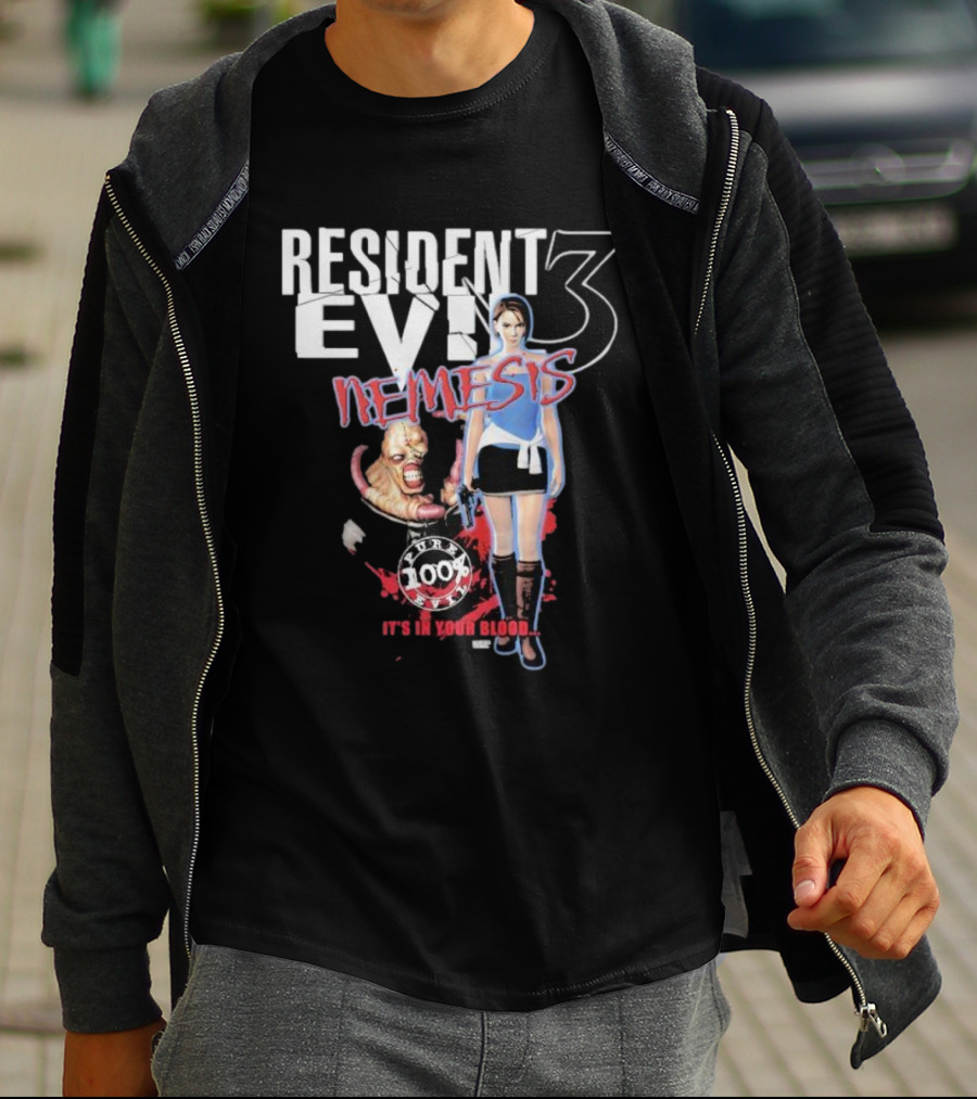 Resident Evil 3 Nemesis Pure 100% Evil It’s In Your Blood T-Shirt
