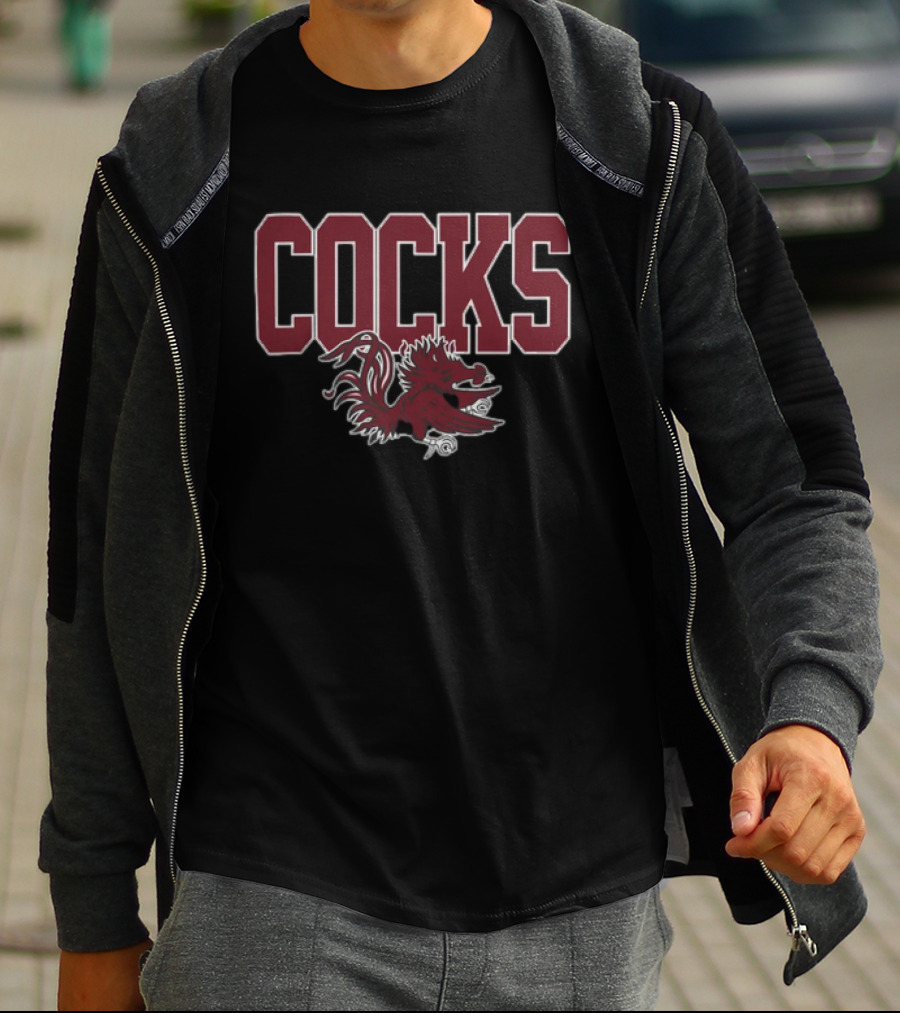 Cocks Gamecock Logo Champion Black T-Shirt