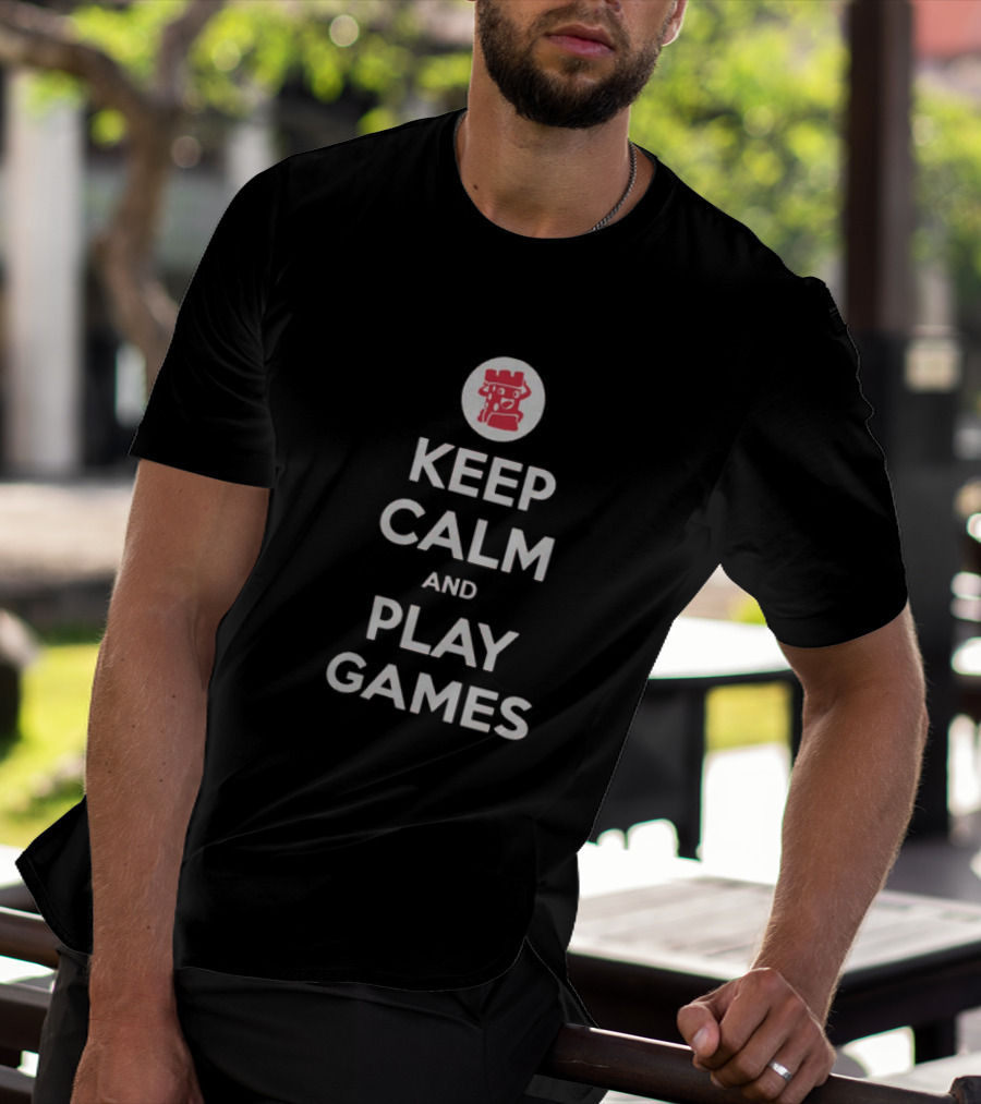 Keep Calm And Play Games Dice Tower T-Shirt