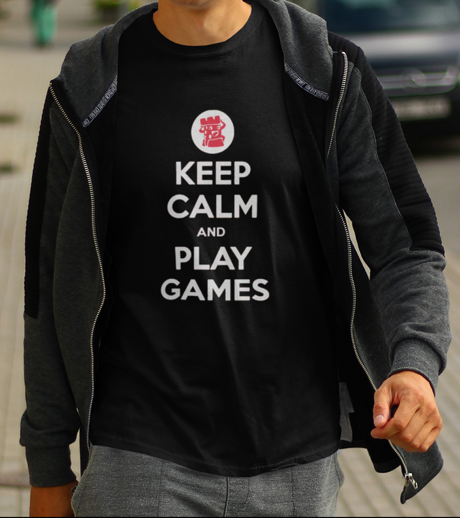 Keep Calm And Play Games Dice Tower T-Shirt