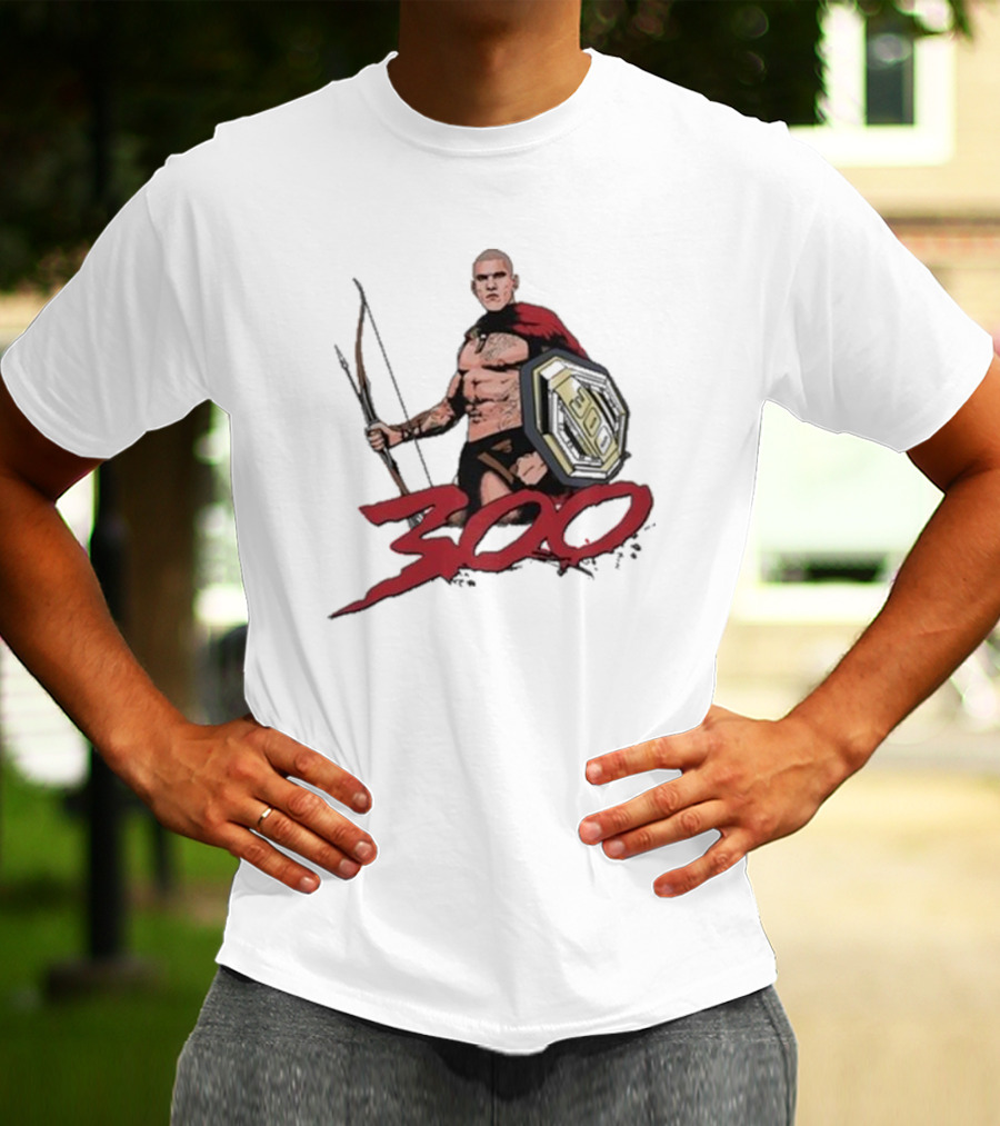 Alex Pereira Poatan 300 Spartan Warrior With Bow And Shield T-Shirt